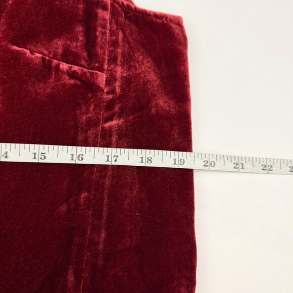 NWT J. Crew Factory Velvet Tank Top Women's Size 8 Deep Burgundy Ruffled Peplum - Picture 10 of 14
